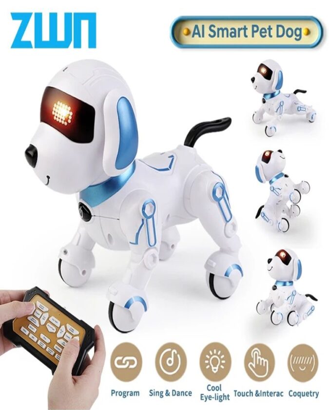 RC Robot Electronic Stunt Dog Toys Voice Command Programmable Touch-sense With Music Song Robot Dog