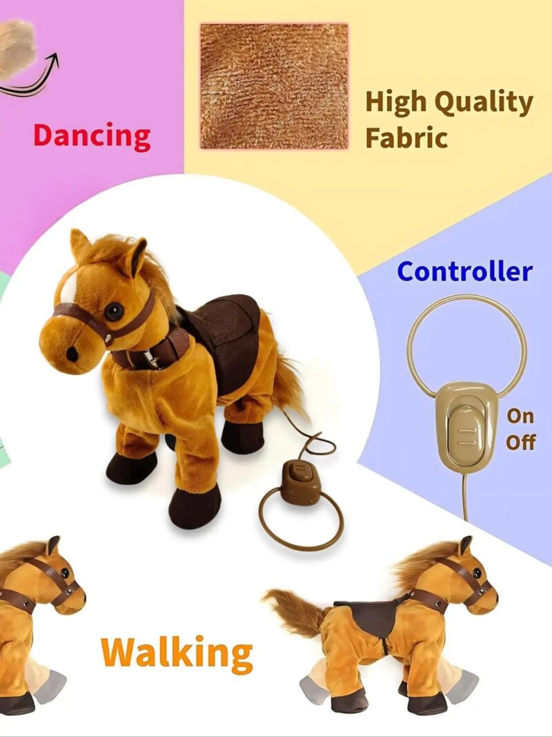 Interactive Walk Along Horse with Remote Control Leash Dancing Singing Walking Musical Pony Pet Toys For Kids - Image 2