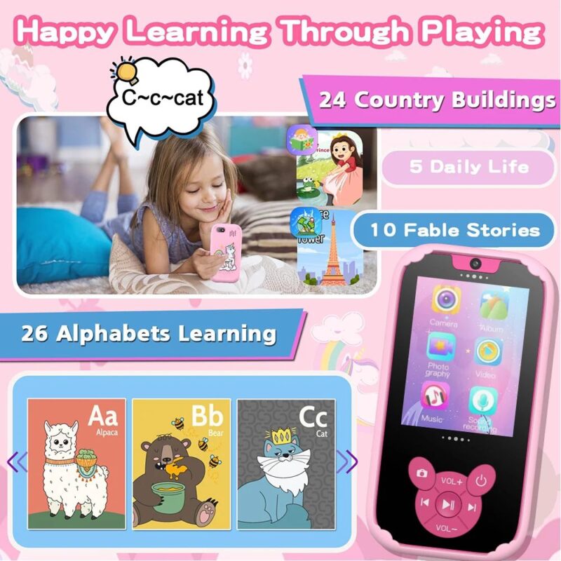 Kids Smart Educational Phone Toy with Dual Camera, Music Player & 8GB Games – Learning Gift for Ages 3–12 - Image 4