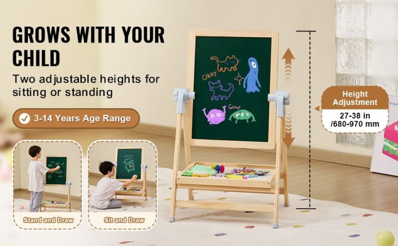 Drawing Board WordPad Art Easel with Painting Accessories Children Educational Toys for Kids Boy Girl - Image 3