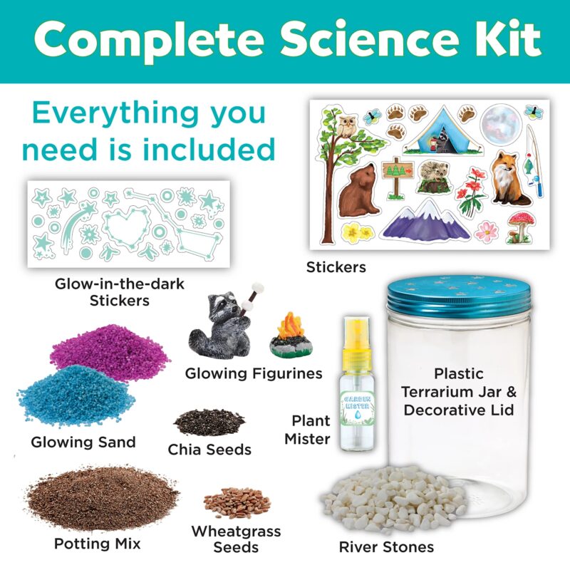 Creativity for Kids Terrarium Kit – Plant & Decorate Your Own Mini Garden with Glowing Fun - Image 2
