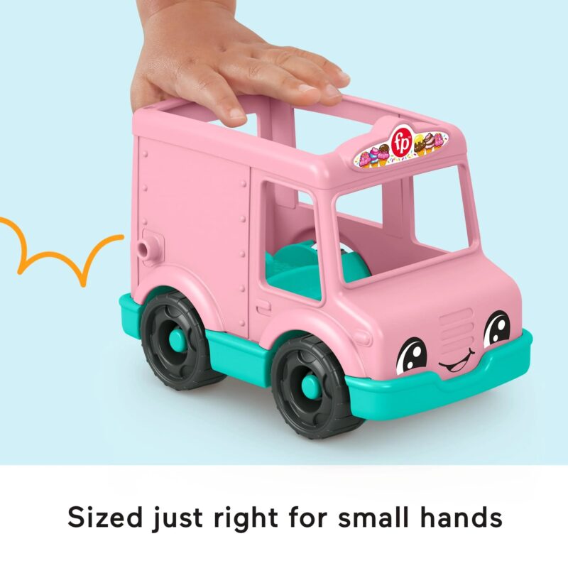 Ice Cream Truck, Push-Along Toy Vehicle & Figure for Toddlers & Kids - Image 2