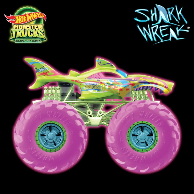 Wheels Monster Trucks Die-Cast 1:64 Scale Toy Truck that Glows in the Dark - Image 4